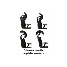 Silla de oficina ergonómica SOFIA de Euromof, cabecero y brazos regulables