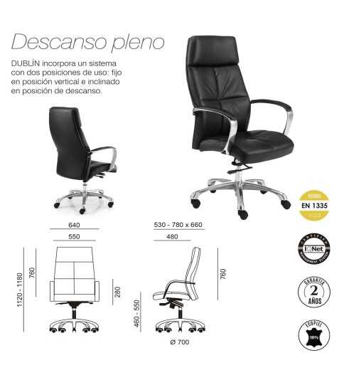 Sillón de oficina DUBLIN de Euromof Sillón de oficina DUBLIN de Euromof