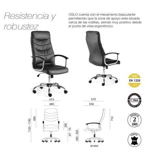 Sillón de oficina SEGOVIA, respaldo alto, gran acolchado, brazos fijos Sillón de oficina SEGOVIA, respaldo alto, gran acolchado, brazos fijos
