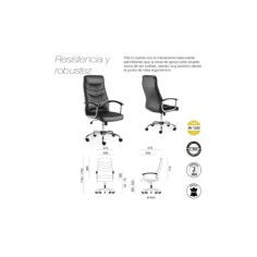 Sillón de oficina SEGOVIA, respaldo alto, gran acolchado, brazos fijos Sillón de oficina SEGOVIA, respaldo alto, gran acolchado, brazos fijos