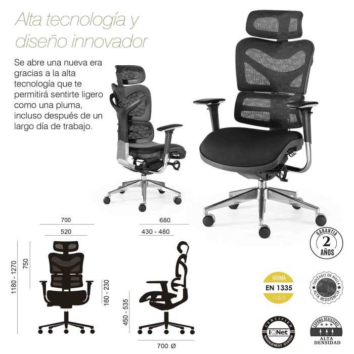 Silla de oficina ergonómica NEW ERGOSTONE de Euromof