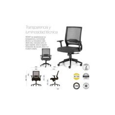 Silla de oficina SIDNEY de Euromof negra Silla de oficina SIDNEY de Euromof negra