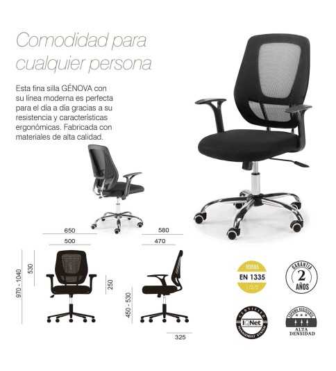 Silla de oficina GENOVA de Euromof Silla de oficina GENOVA de Euromof