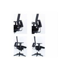 Silla de oficina SIA 5 de Hergo Silleria giratoria con brazos regulables, mecanismo sincron en negro Silla de oficina SIA 5 de Hergo Silleria giratoria con brazos regulables, mecanismo sincron en negro
