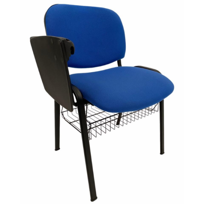 Silla ISO tapizada con pala antipánico y rejilla portalibros