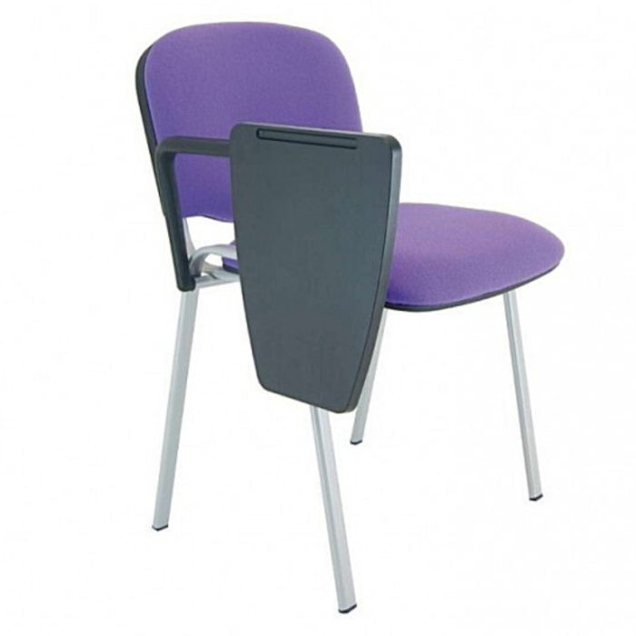 Silla confidente modelo FISSA de Vincolo, con pala derecha, tapizada, estructura negra Silla confidente modelo FISSA de Vincolo, con pala derecha, tapizada, estructura negra