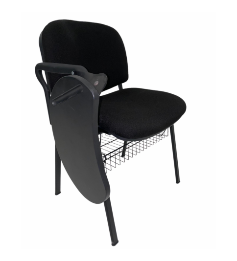 Silla ISO tapizada con pala abatible y rejilla portalibros Silla ISO tapizada con pala abatible y rejilla portalibros