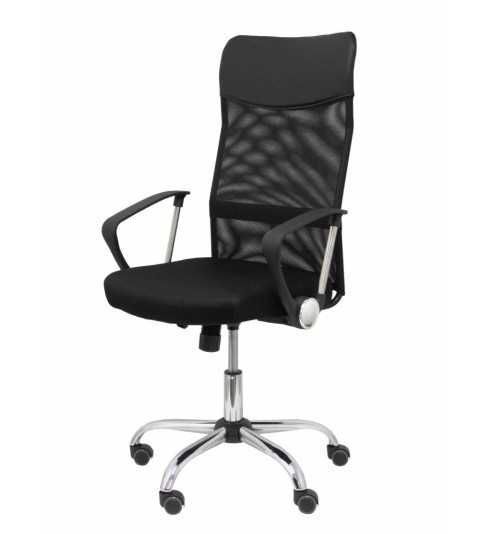 Silla de Escritorio Gontar con respaldo alto de malla en negro Silla de Escritorio Gontar con respaldo alto de malla en negro