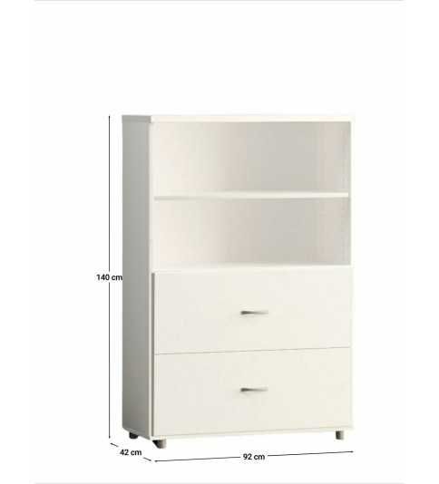 Armario de oficina medio serie MOB, con archivo dos niveles