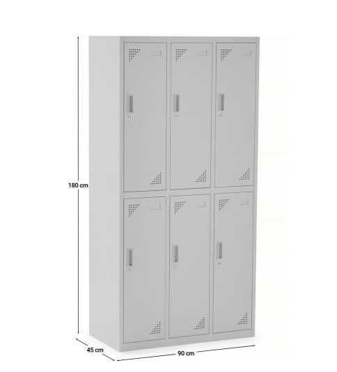 Taquilla Metálica de 6 puertas de Euromof Envío express Taquilla Metálica de 6 puertas de Euromof Envío express