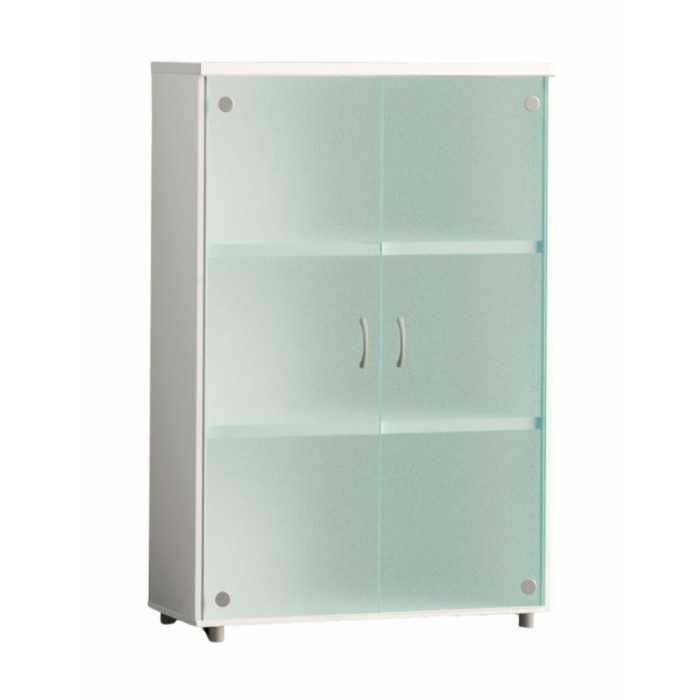 Armario de oficina medio serie MOB, con puertas de cristal Armario de oficina medio serie MOB, con puertas de cristal
