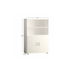 Armario de oficina medio serie MOB, con puertas bajas