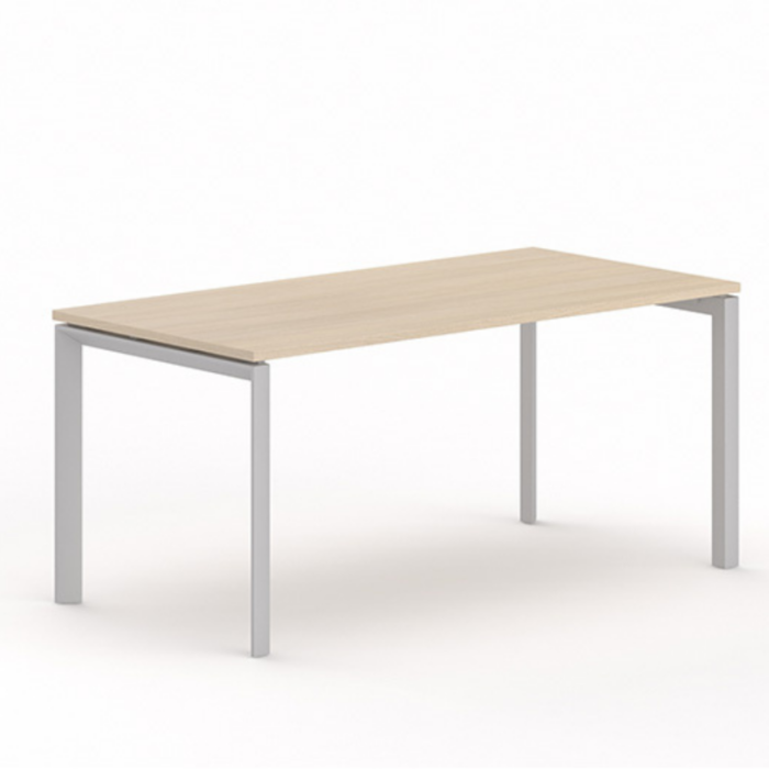 Mesa de despacho Serie STAR,  estructura 4 patas metálica, fondo 80 cm