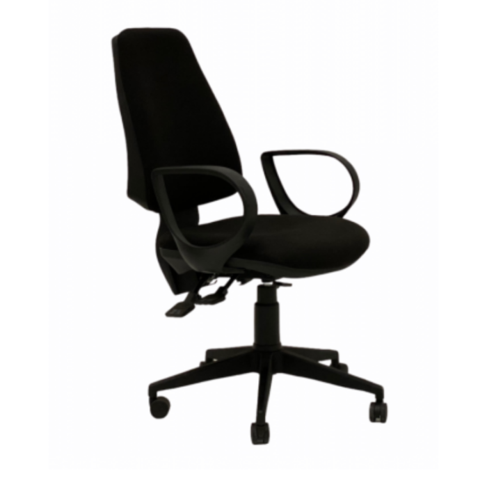Silla ergonómica de oficina modelo EQUIS de Vincolo, con brazos fijos star Silla ergonómica de oficina modelo EQUIS de Vincolo, con brazos fijos star