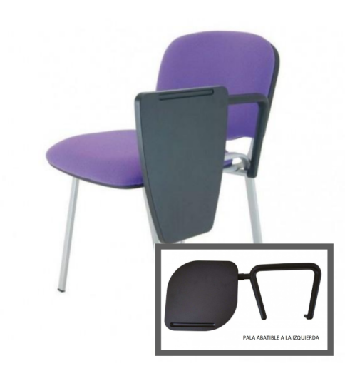 Silla confidente modelo FISSA de Vincolo, tapizada, con pala izquierda, calidad superior Silla confidente modelo FISSA de Vincolo, tapizada, con pala izquierda, calidad superior