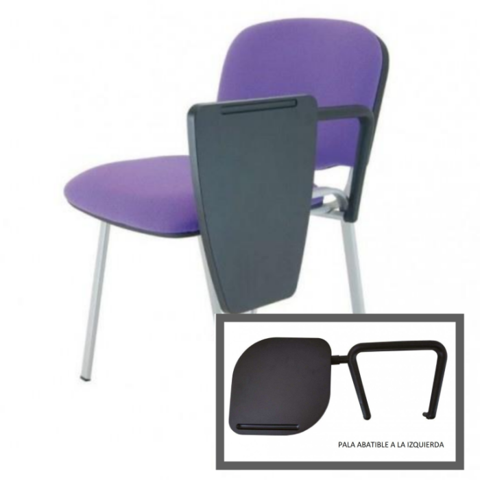 Silla confidente modelo FISSA de Vincolo, tapizada, con pala izquierda, calidad superior Silla confidente modelo FISSA de Vincolo, tapizada, con pala izquierda, calidad superior