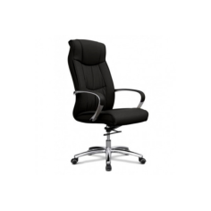 Sillón de oficina ROA de Mobel Linea, gran acolchado, basculante, Polipiel Negro