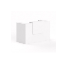 Mostrador de recepción individual ZETA, sobremostrador decorativo, con pasacables