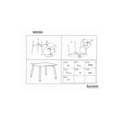 Mesa de Escritorio modelo MINSK 80X80 de Euromof