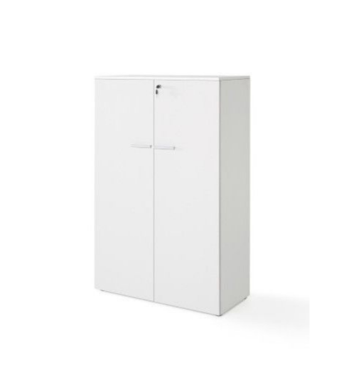 Armario Medio con puertas Serie Color blanco/olmo Armario Medio con puertas Serie Color blanco/olmo