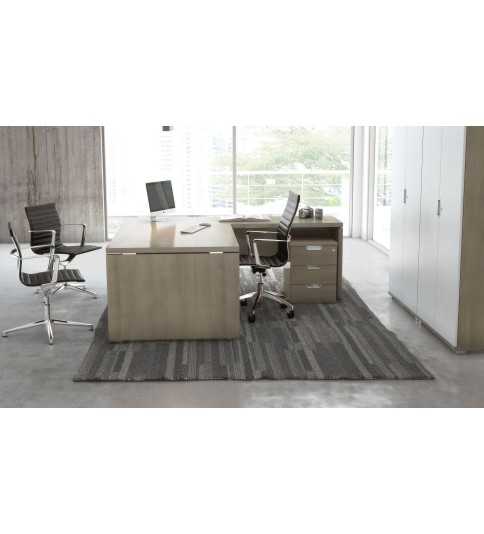 Despacho completo serie KARINA 5 con ala y cajonera 3 cajones Despacho completo serie KARINA 5 con ala y cajonera 3 cajones