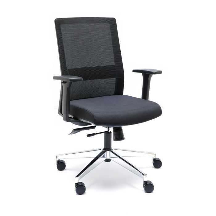 Silla ergonómica modelo Niza Negra de Euromof