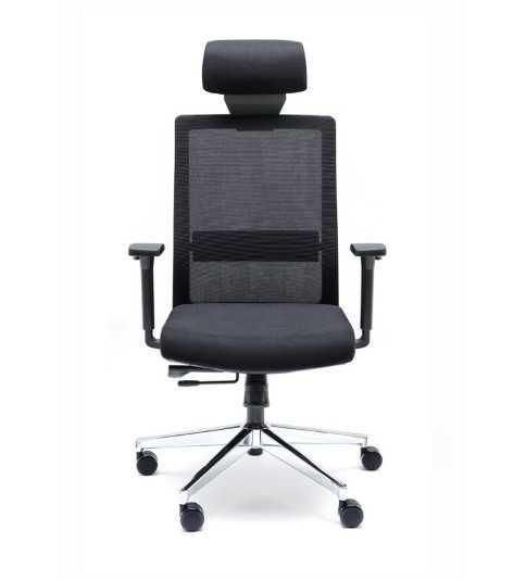 Silla ergonómica modelo Niza Negra Cabezal de Euromof Silla ergonómica modelo Niza Negra Cabezal de Euromof