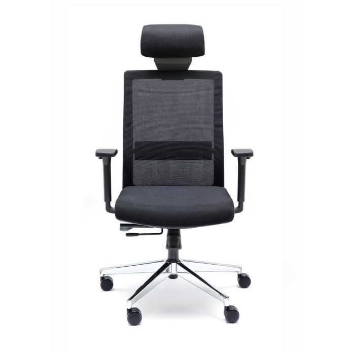 Silla ergonómica modelo Niza Negra Cabezal de Euromof
