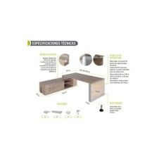 Despacho OMEGA tipo 2 mueble auxiliar