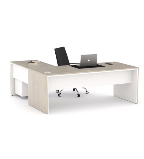 Mesa dirección recta + ala derecha pata STYLE, fondo 80 cm Mesa dirección recta + ala derecha pata STYLE, fondo 80 cm