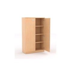 Despacho Completo Style 1, con 3 armarios medios, Mesa fondo 90 cm