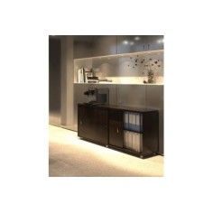 Armario de oficina bajo con puertas correderas Serie Mob de Euromof