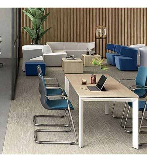 Mesa colectividades STAR,  estructura 4 patas metálica, fondo 60 cm Mesa colectividades STAR,  estructura 4 patas metálica, fondo 60 cm