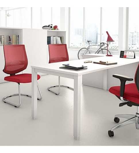 Mesa de oficina TEMPO, estructura 4 patas fijas, fondo 60 cm Mesa de oficina TEMPO, estructura 4 patas fijas, fondo 60 cm