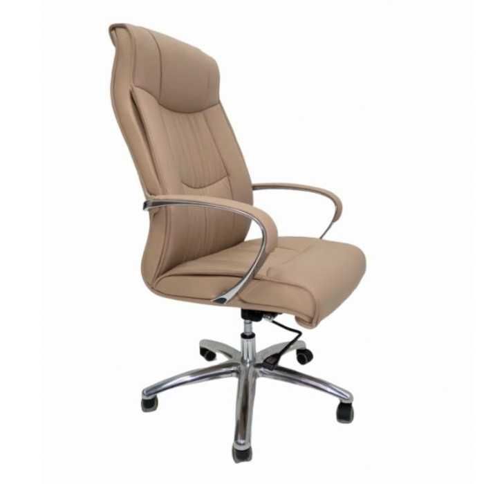 Sillón de oficina ROA de Mobel Linea, gran acolchado, basculante, Polipiel Beige