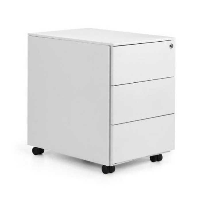 Cajonera metálica ATENAS de Euromof blanca de 3 cajones Cajonera metálica ATENAS de Euromof blanca de 3 cajones