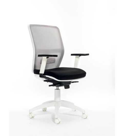 Silla de escritorio ergonómica HIMILCE blanca sin cabezal uso 8 horas Silla de escritorio ergonómica HIMILCE blanca sin cabezal uso 8 horas
