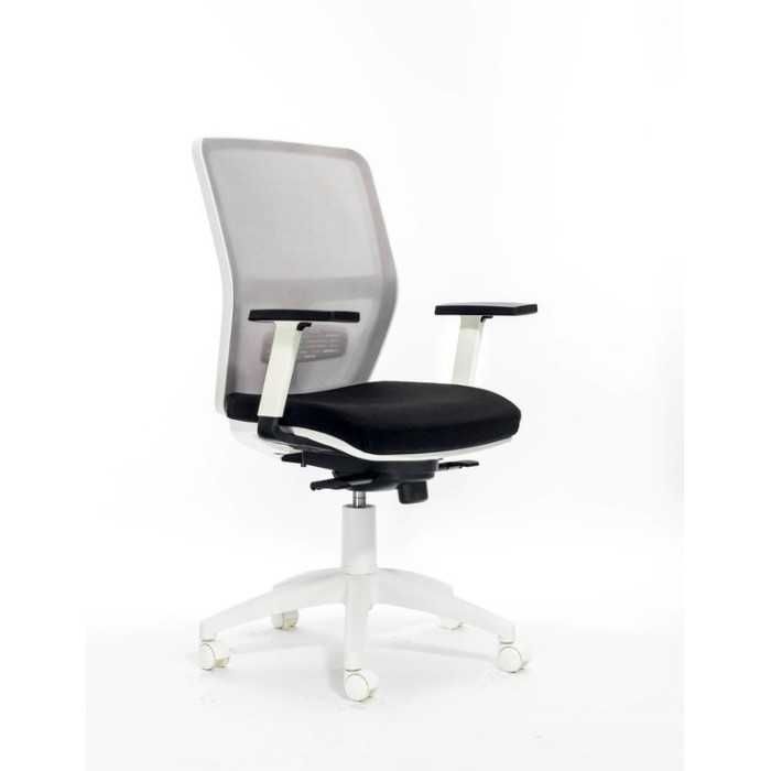 Silla de escritorio ergonómica HIMILCE blanca sin cabezal uso 8 horas Silla de escritorio ergonómica HIMILCE blanca sin cabezal uso 8 horas