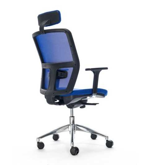 Silla de escritorio ergonómica HIMILCE negra con cabezal uso 8 horas Silla de escritorio ergonómica HIMILCE negra con cabezal uso 8 horas