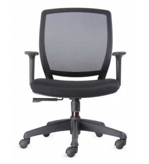 Silla ergonómica de oficina modelo Luna Black de Vincolo, brazos regulables Silla ergonómica de oficina modelo Luna Black de Vincolo, brazos regulables