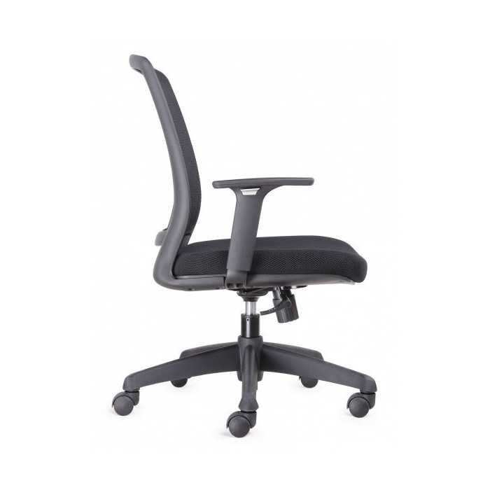 Silla ergonómica de oficina modelo Luna Black de Vincolo, brazos regulables