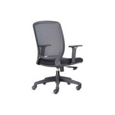 Silla ergonómica de oficina modelo Luna Black de Vincolo, brazos regulables