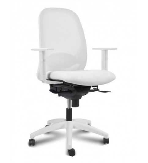 Silla ergonómica de oficina modelo Adara White de Vincolo, base blanca Silla ergonómica de oficina modelo Adara White de Vincolo, base blanca