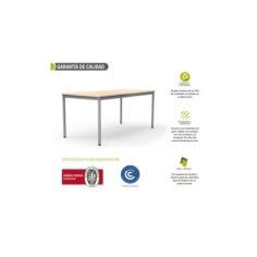 Mesa colectividad rectangular estructura perimetral serie DAI fondo 80 cm