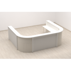 Mostrador work de recepción forma en U