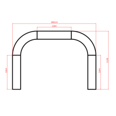 Mostrador work de recepción forma en U