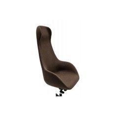 Sillón de oficina NONNA 1, respaldo alto, diseño contract, base aluminio