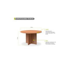 Mesa de reunión, KARINA, circular, diámetro 130 cm, melamina Mesa de reunión, KARINA, circular, diámetro 130 cm, melamina