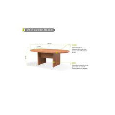 Mesa de reunión KARINA, ovalada, medida 200x120 cm Mesa de reunión KARINA, ovalada, medida 200x120 cm