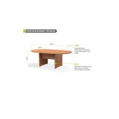 Mesa de reunión, KARINA, ovalada, medida 250x120 cm Mesa de reunión, KARINA, ovalada, medida 250x120 cm